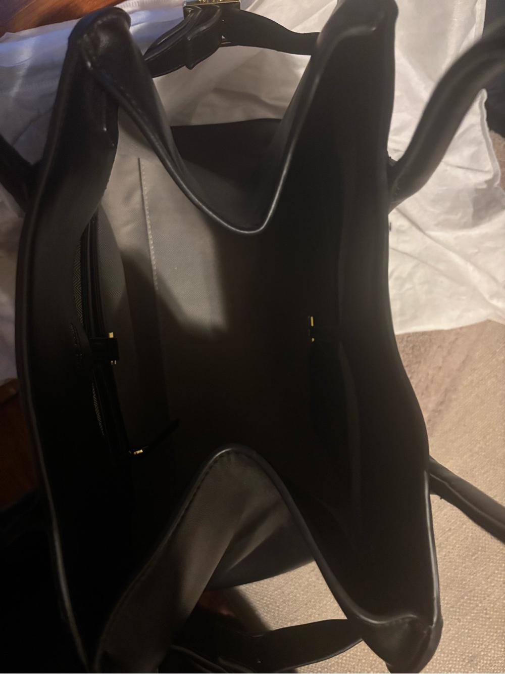The Row Black Leather Structured Satchel - Picture 3 of 7